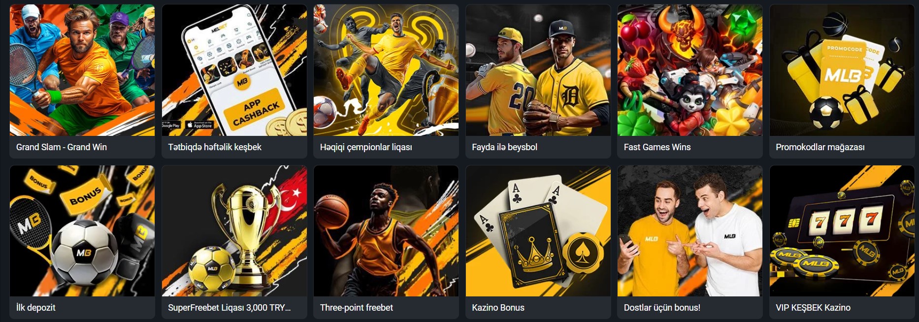 Melbet mobil proqramında bonus